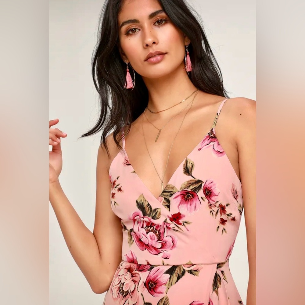 Lulu’s Bodacious Bella Blush Pink Floral Print Maxi Dress - Picture 3 of 10